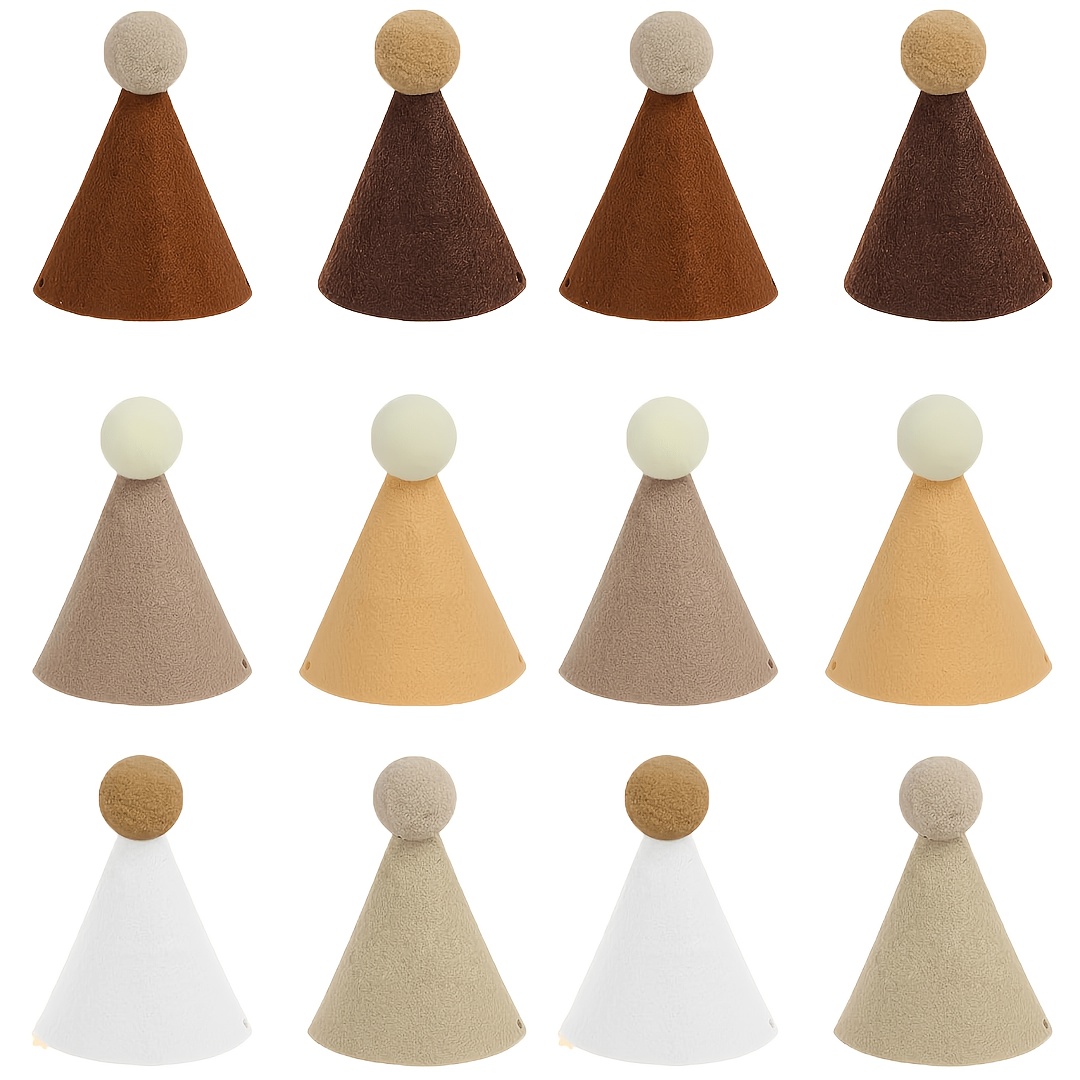TEMU Ensemble de 12 chapeaux de fête pour chiens, casquettes coniques pour fêtes d'anniversaire, convient aux chatons, chiots et divers animaux,