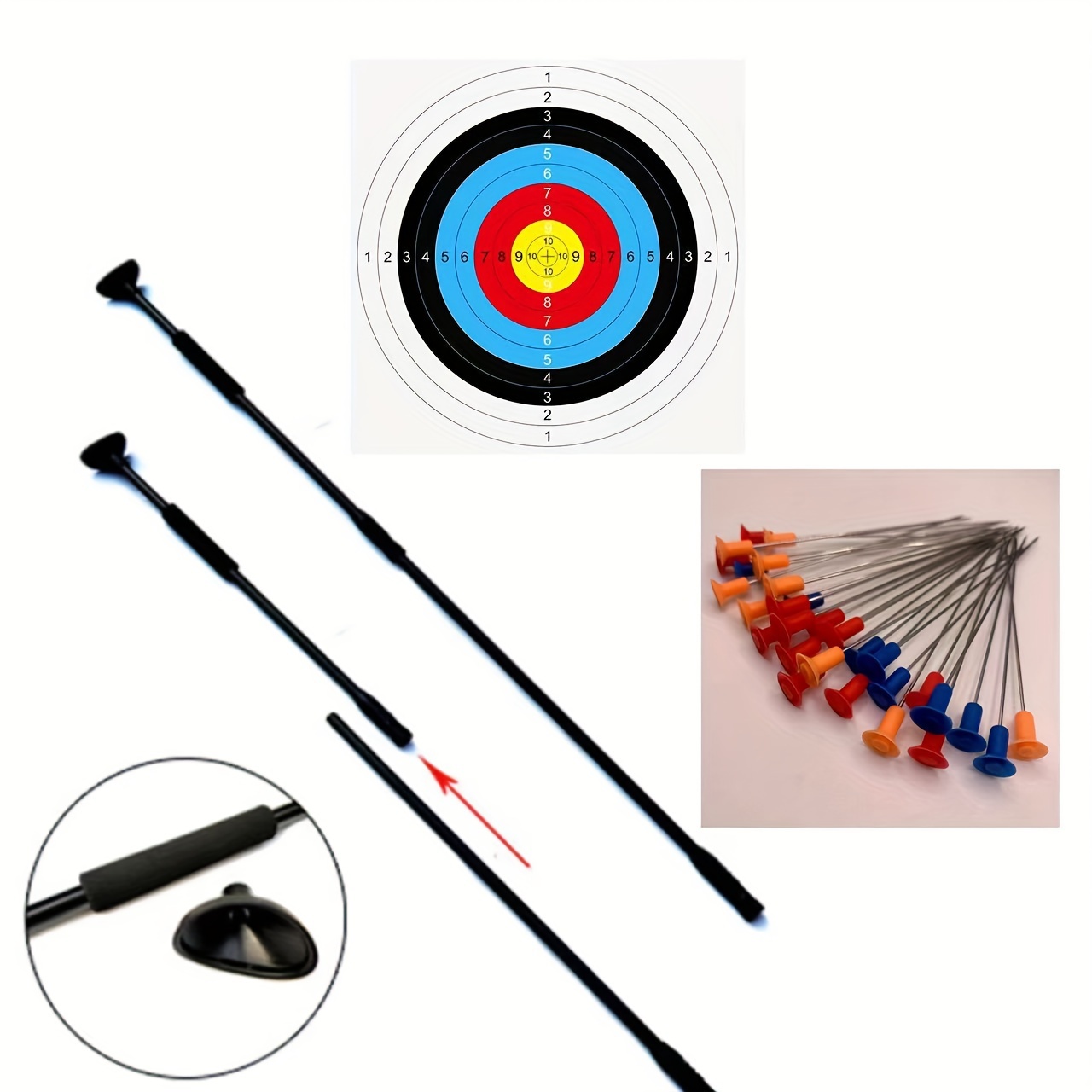 

1set Blow Tubing, Exercise Lung Activity, Traditional Shooting, Outdoor Sports, With 1pc Target Paper + 20pcs Blow Needles (random Color)