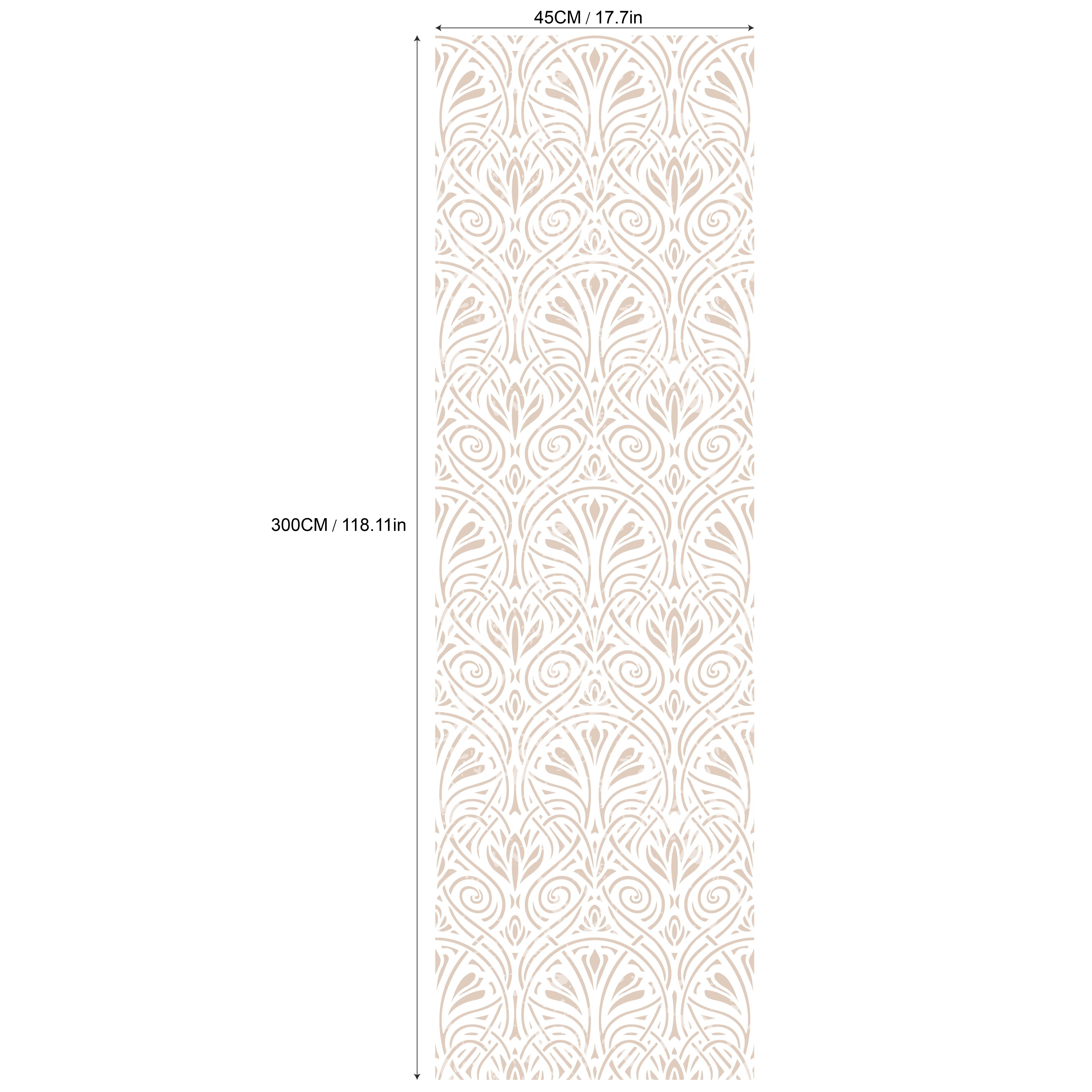 1pc Boho-chic Wallpaper - Scandinavian Minimalist Style, Removable Vinyl Contact Paper, 17.7" X 9.8' - Perfect For Living Room, Bedroom, Kitchen Decor, Cute Room Decor