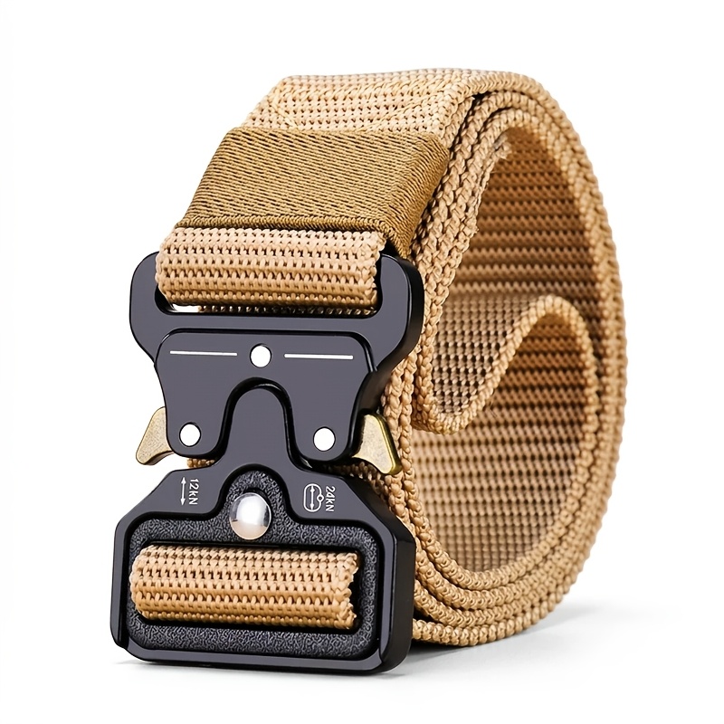 TEMU Ceinture pour homme, ceinture de taille ajustable avec boucle en plastique, ceinture durable pour hommes, pour la randonnée air, le camping, ,