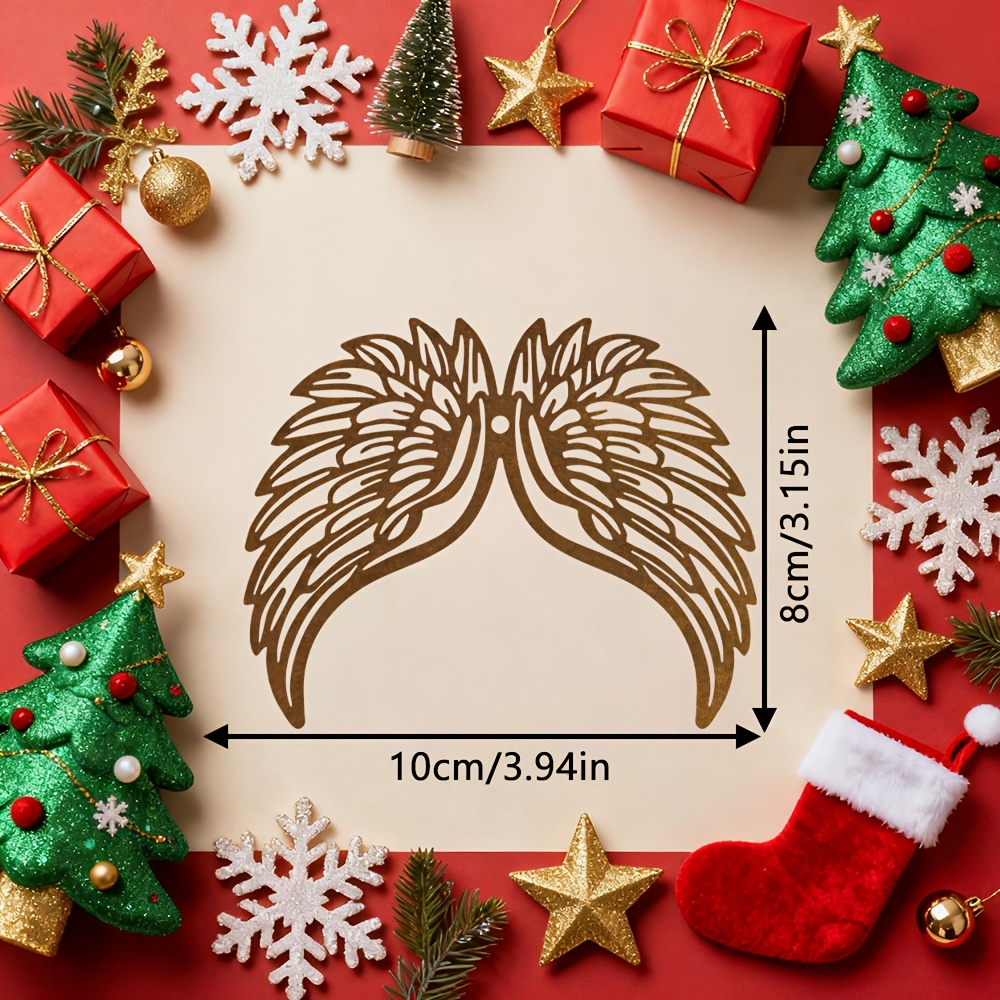 TEMU 1 Stück Flügel Ornament im Vintage-Stil aus Schmiedeeisen zum Aufhängen - eine verrostete Metalldekoration für die Innendekoration von