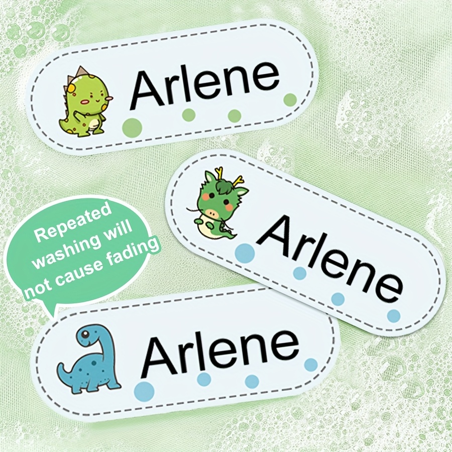 

Custom Dinosaur Iron-on Garment Tags, Personalized Name Labels For Clothing, Hats, Shoes, Washproof & , Sewable & Ironable