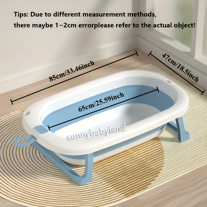 Baby Essentials, Large Foldable and Storable Baby Bathtub with Seat Cushion Set, Suitable for Children, Ideal for Christmas, Halloween, Thanksgiving, New Year, and Birthday Gifts