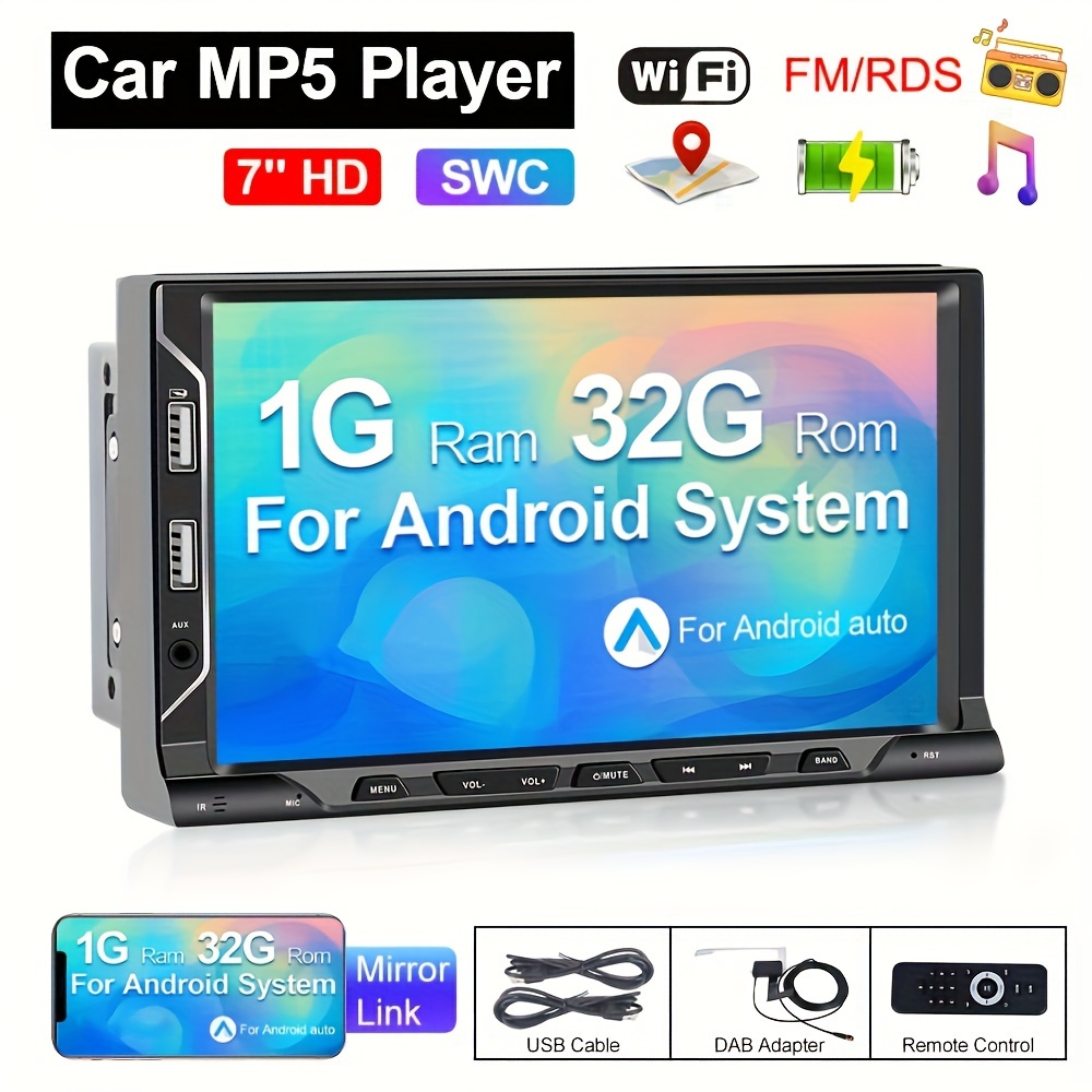 2 Dins Car Stereo Android Auto Carplay 7 Pantalla Táctil Hd - Temu Chile