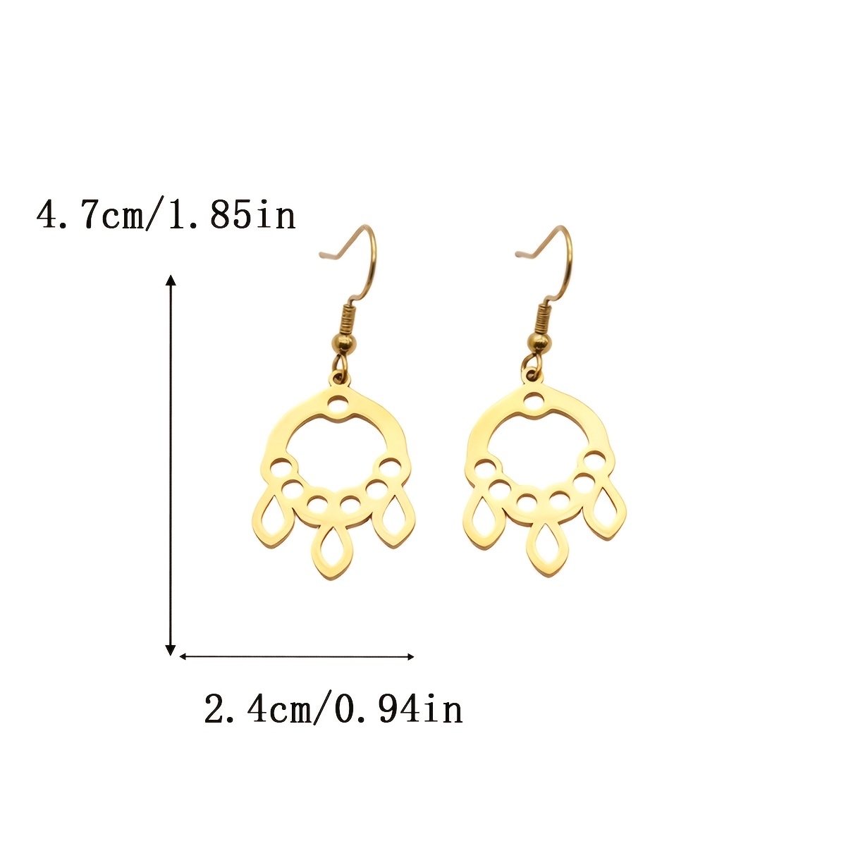 Women's Teardrop Drop Earrings, Boho Tribal Ethnic Style