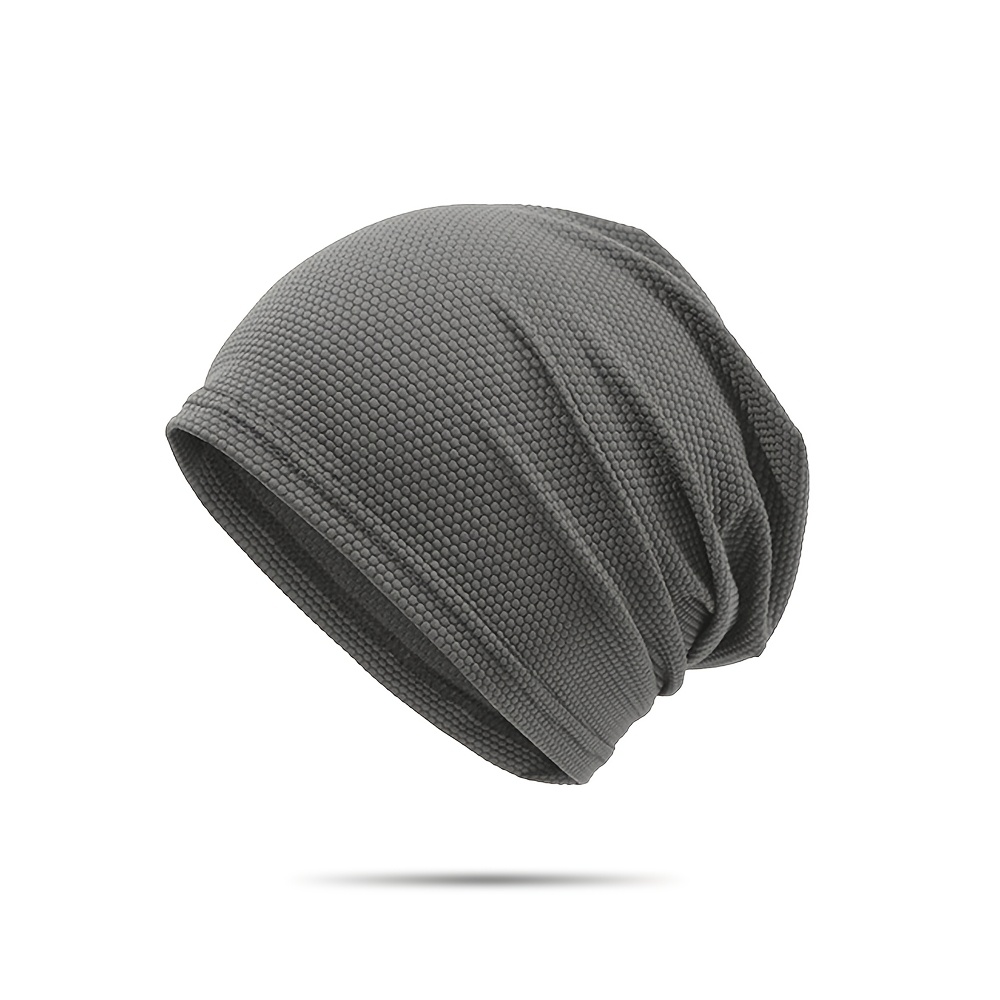 TEMU Autumn/winter Quick-drying Breathable Solid Color Beanie Headwrap Sports Headscarf Cycling Cap For Men And Women, Comfortable And Lightweight