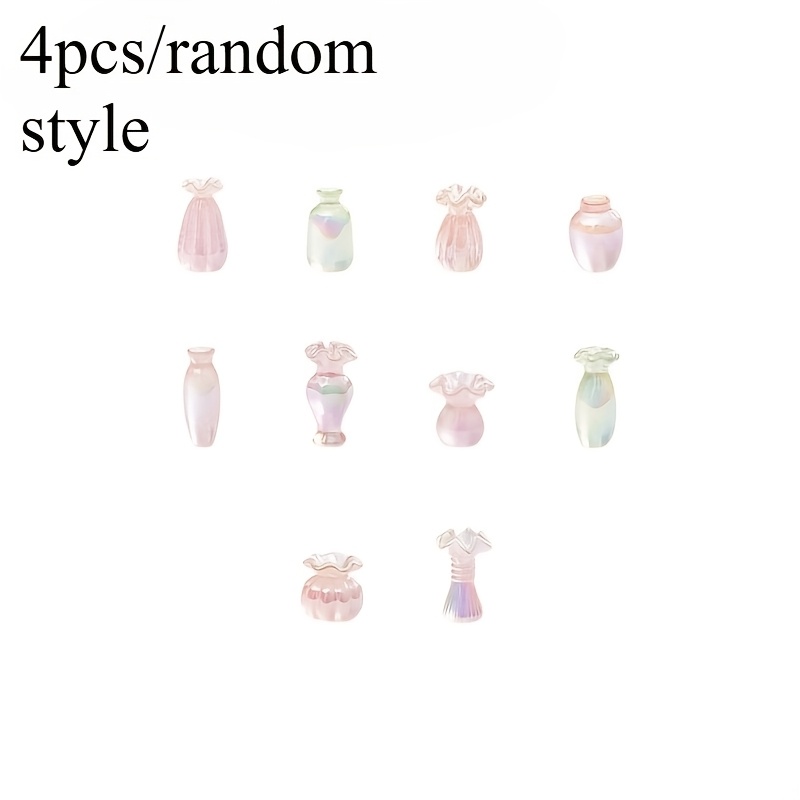 TEMU 4pcs Set Mini Vase Decorations, Micro Scene Decorations, Micro Decor, Mini Vase Decorations, Thoughtful Gift For Halloween And Christmas (random