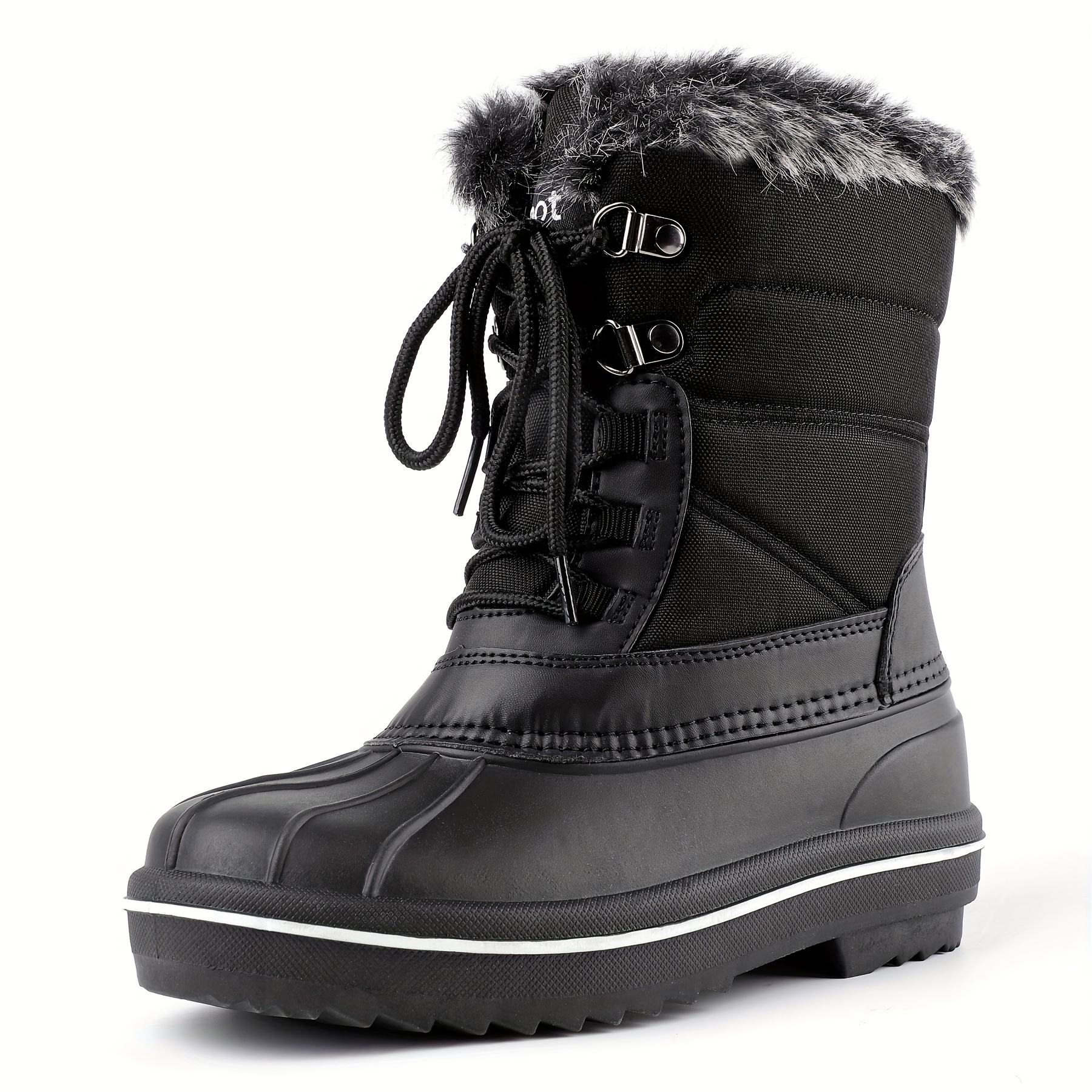 Image of Riemot Women Winter Snow Boots Warm Lined Snow Boots Outdoor Walking Boots Lightweight Anti-slip Boots Black Eu36-42, Women Shoes