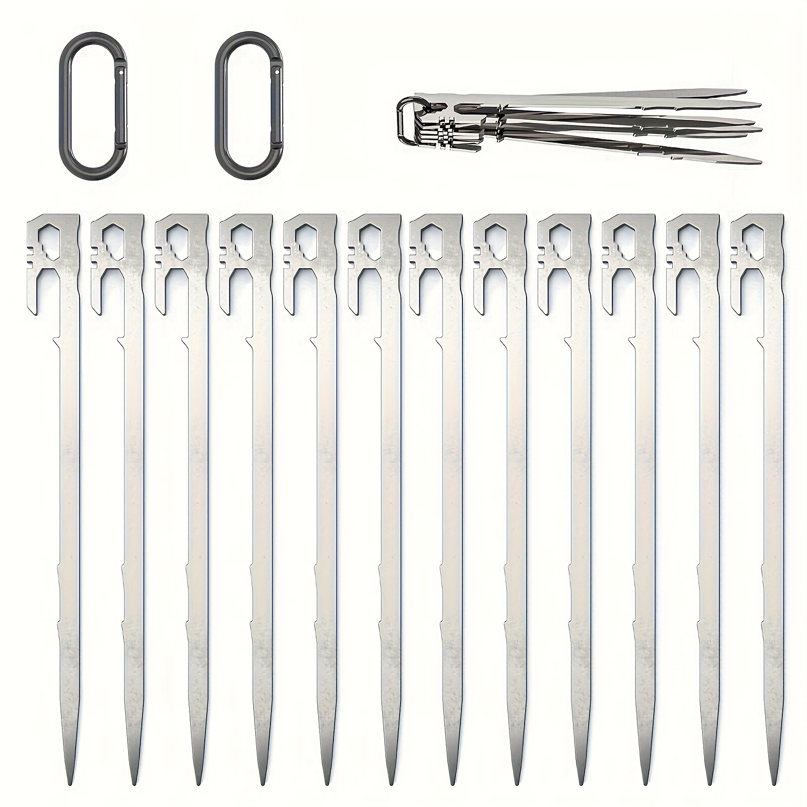 Image of 12 Heavy-duty Tent Stakes, Non-rusting And Suitable For Most , A Must-have Outdoors