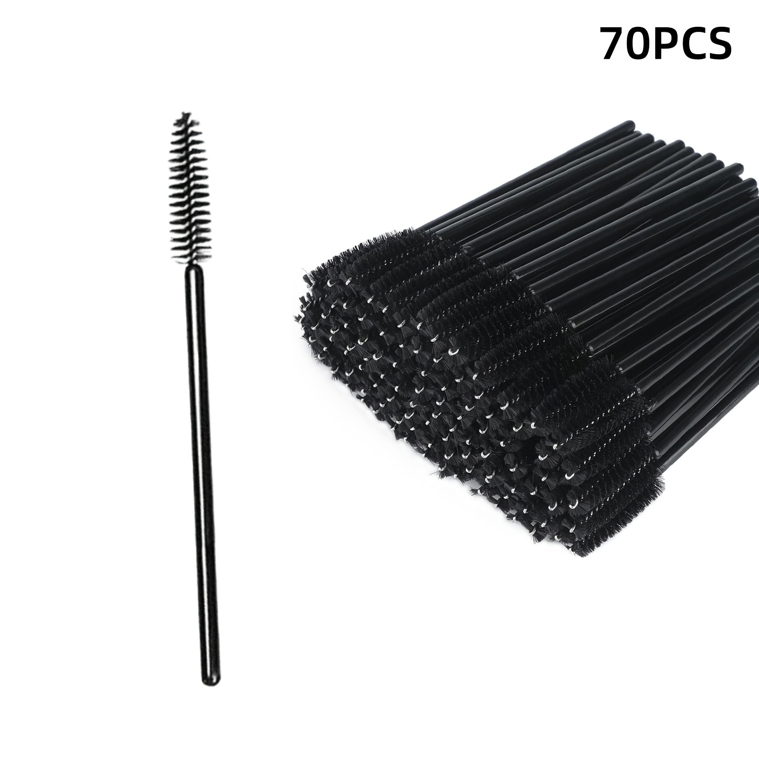 TEMU BEZEKIN Pinceaux jetables pour extensions de cils, applicateurs de colle à cils, -cils avec poils en nylon et embout bobine pour applicateurs de
