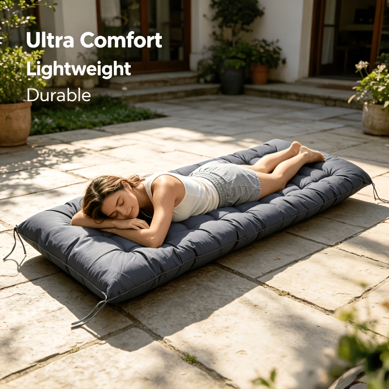 TEMU Latest Upgrade New Portable Adjustable Folding Deck Chair Cushion Mattress, Suitable For Camping/balcony/beach Universal Nap Bed ( Selling