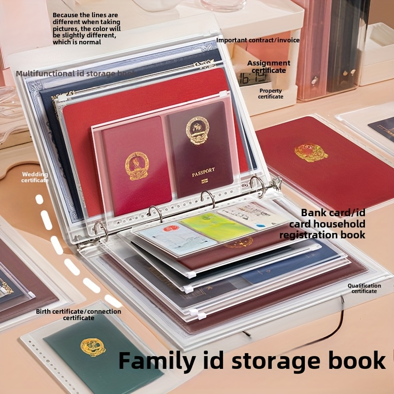 

Family Id Storage Bag - A4 B5 Organizer, Protective Cover Archive Book For And Papers