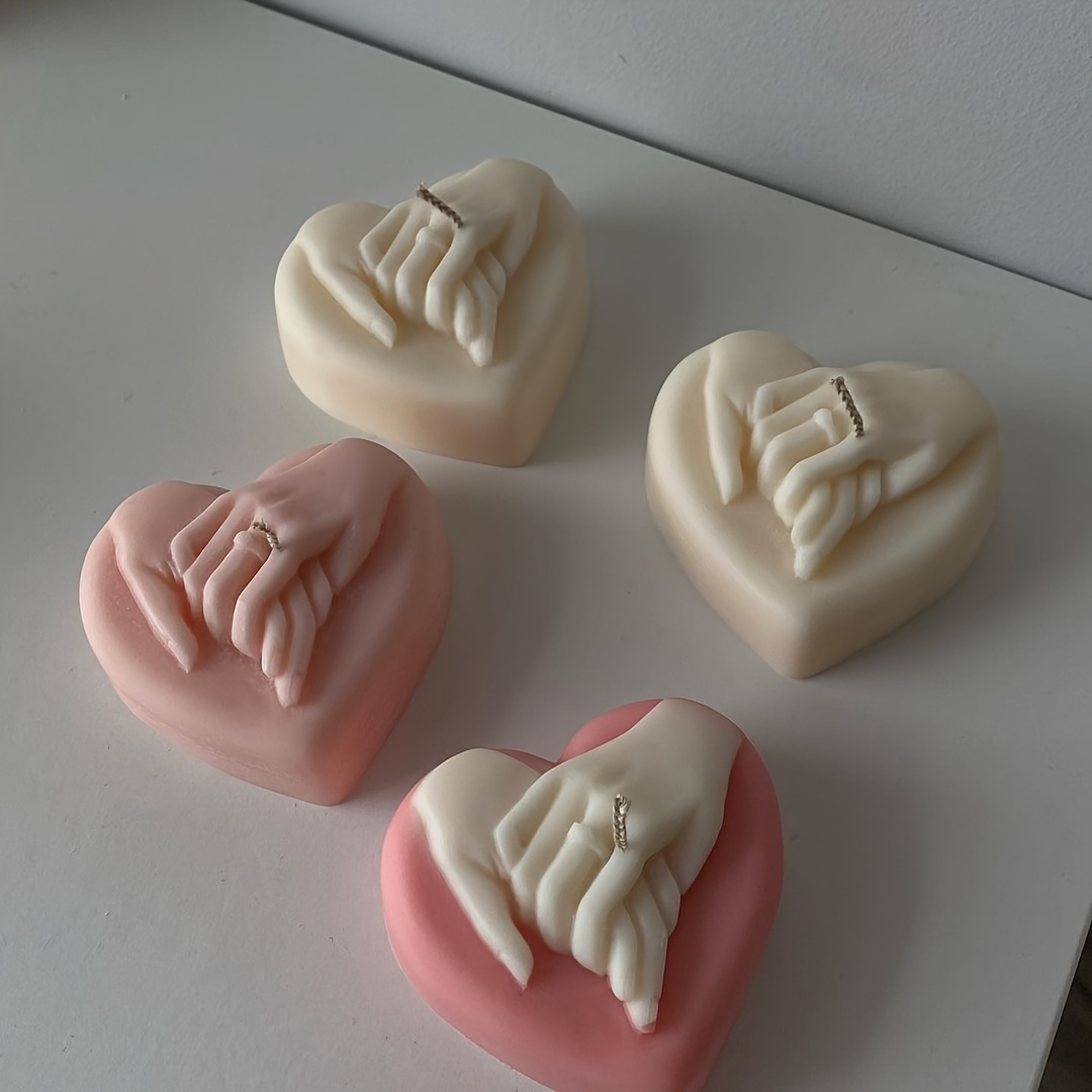 

3d Heart-shaped Silicone Mold For Candles, Soaps & Crafts - Diy Valentine's Day Aromatherapy, Design, Resin Casting Tool