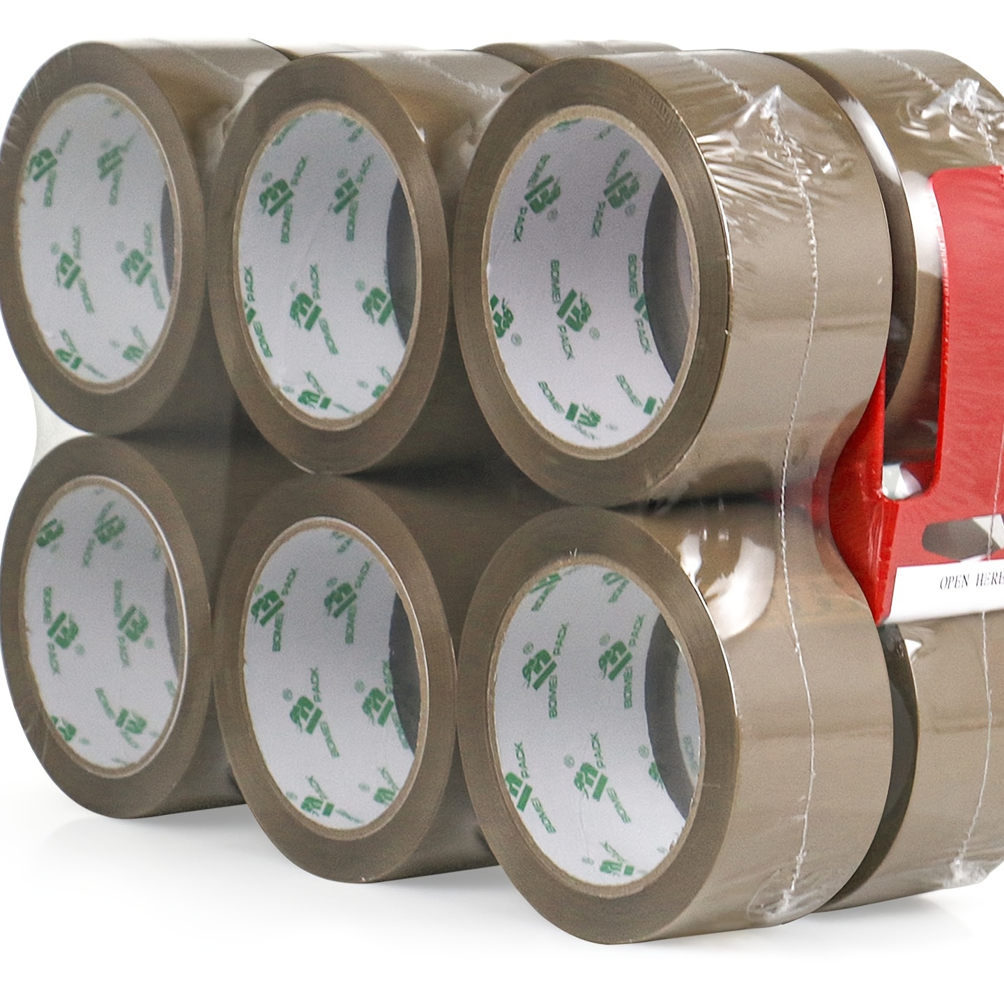 E-shop PACK, Braunband, 12 Rollen mit , 1.89In X 55Y, Hochleistungs-Transportband, Versiegelungsbänder, Kaffee-farbenes Verpackungsbänder, Umzugsband,