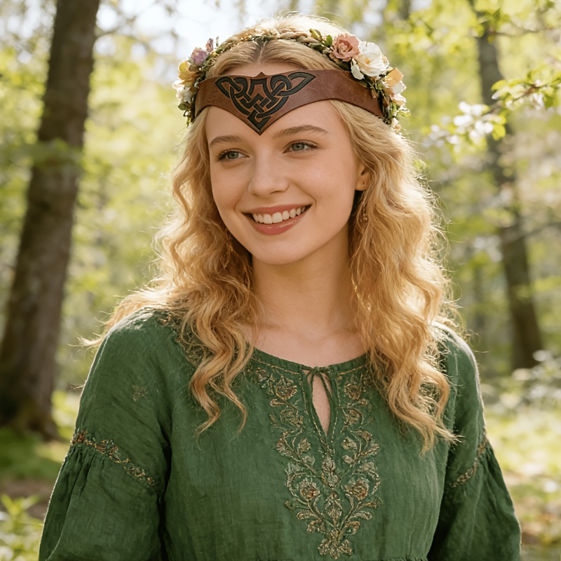 E-shop Keltisches Wikinger Stirnband | Mittelalter Cosplay Zubehör, Verstellbares Vintage Stirnband für LARP Festival Kostüme