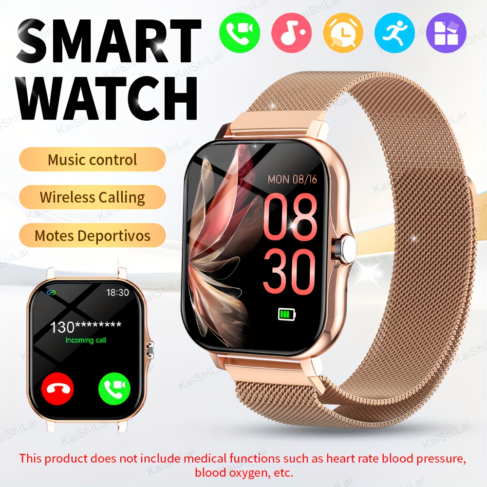 Hot 2024 new best-selling 1.83-inch full screen touch, Men's and Women's sports fashion smartwatch, dial/answer calls, step count, sports mode, distance tracking, call information prompt multifunctional smartwatch, suitable for iPhone and Android smartphones