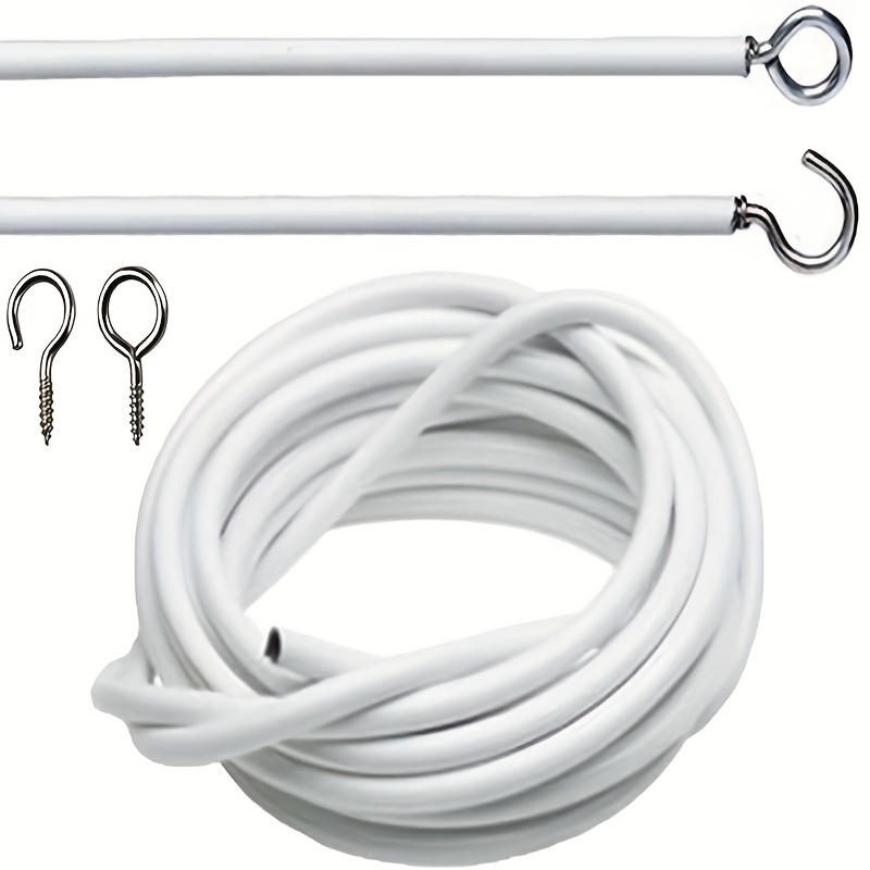 Image of 2 Meters Spring Rope 2pcs Eye Loops 2pcs Hooks Set