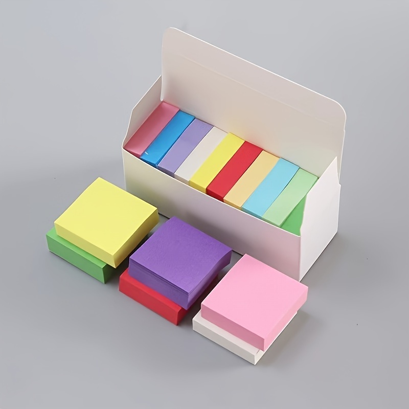 TEMU 1100 Sheets Assorted Sticky Notes Bundle, Easy Post Self-adhesive Memo Pads, 11 Colors, Multiple Sizes, Office School Home Quick Messages & Reminders Pack