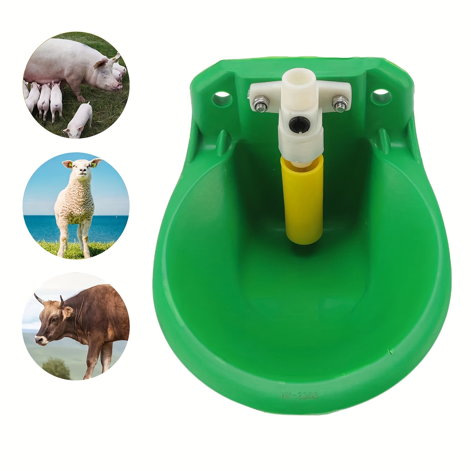 

Automatic Water Bowl For Livestock - Durable Plastic Self-filling Drinking Fountain For Sheep, Goats, Cattle - No Battery Or Electricity Needed - Farm Animal Hydration Equipment