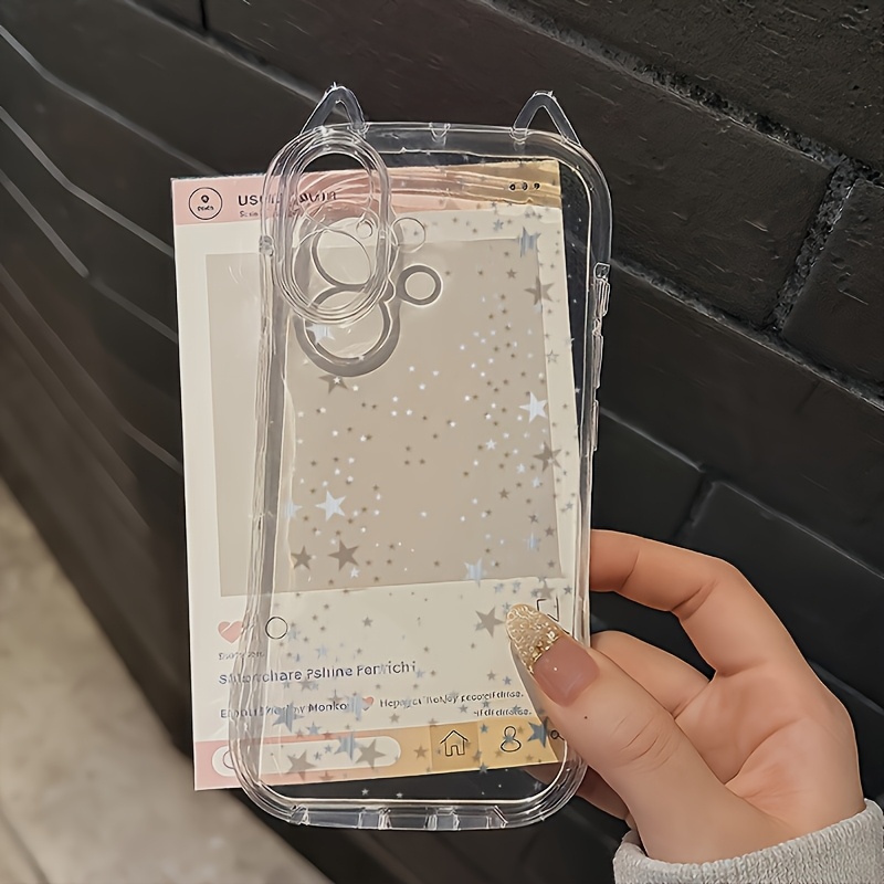 TEMU Phone Case: Cute Cat Ear Phone Case Suitable For Multiple Iphone Models Including 17/16/15/14/13/12/11 Pro Max/plus/x/8/7 Phone Case. A Popular