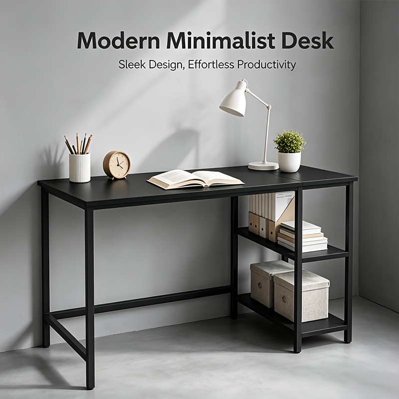 Image of Gaming Desk, Home Computer, Heavy-duty Study Table - Modern Workbench - Metal Frame Structure, Office Desk Workbench, , Suitable For Rental Housing, Dormitory, Home