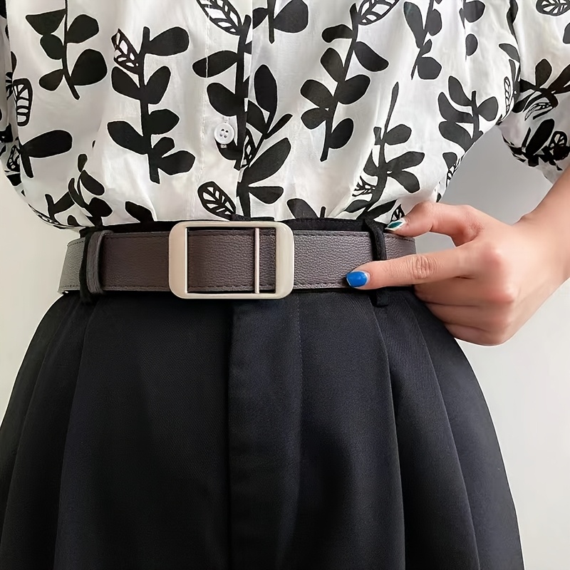 TEMU Une ceinture pour femmes, ceinture de pantalon décorative facile pour étudiants décontractés, ceinture de jeans tendance pour hommes, trous de