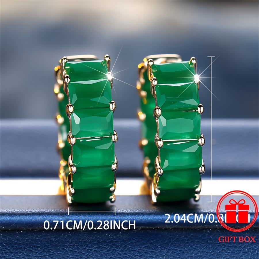 Green Jade Stone Hoop Earrings, Wedding Party Accessories