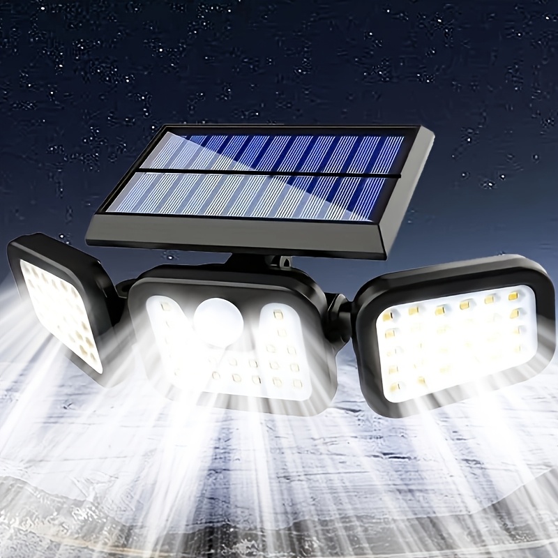 TEMU 74 Led Solar Motion Sensor Smart Light, 3-mode Led Sensor Security Light, Ip65 / Suitable For Christmas Decoration Lights, Halloween, Garage,