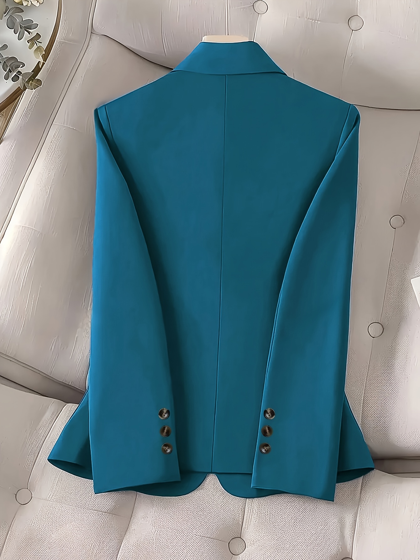 women's turquoise jacket elegant office formal coat with