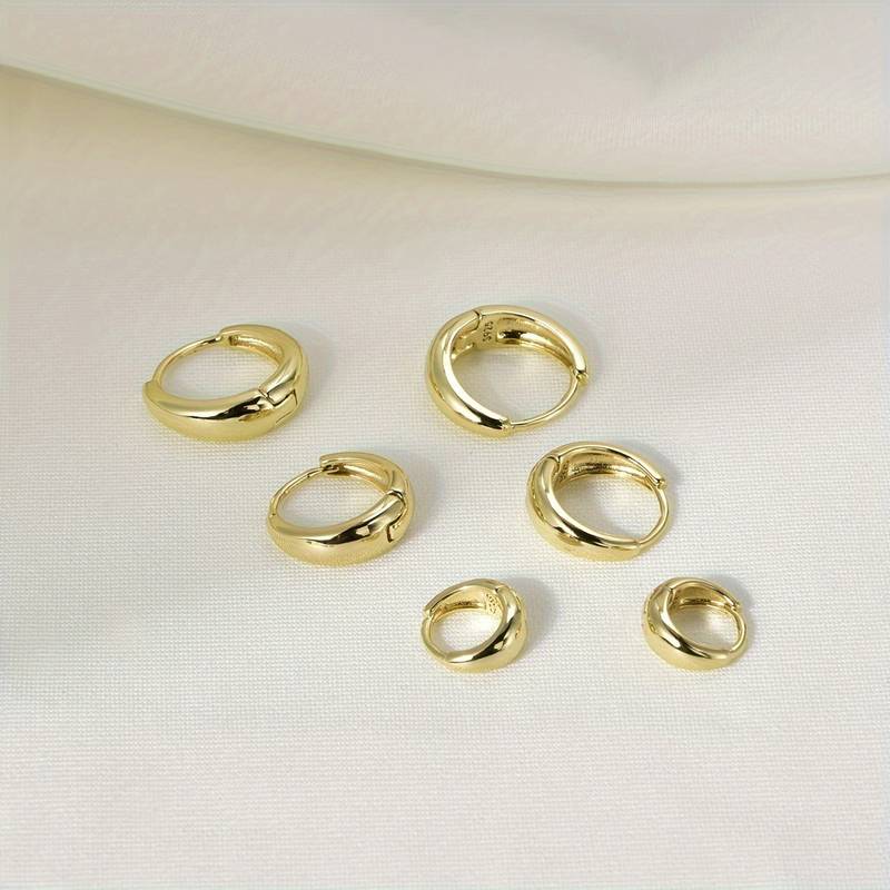 Charmsy Set Da 3 Paia Orecchini A Cerchio In Argento 925 - Piccoli, Basic, Twist E Texture - Confezione Regalo