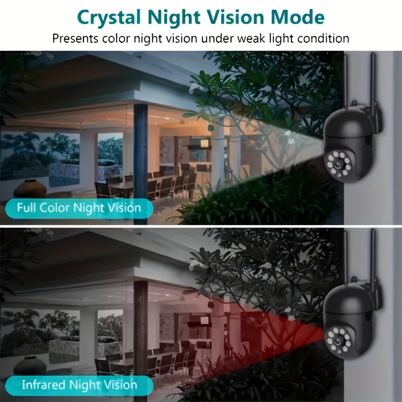 Yiiyry cameră de securitate smart hd 1080p cu pan/tilt/zoom, vizibilitate nocturnă color, urmărire mișcare, audio bidirecțional, cameră wi-fi pentru interior/exterior, potrivită pentru securitate acasă, compatibilă cu smartphone, cadou ideal pentru sărbători (controlată prin aplicație)