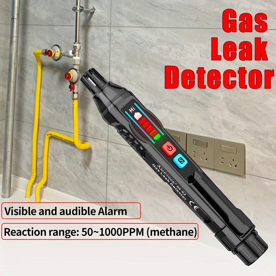 

1pc Combustible Gas Leak Detector Alarm, High- Gas Tester, Detector With Audible & Visual Alarm For All