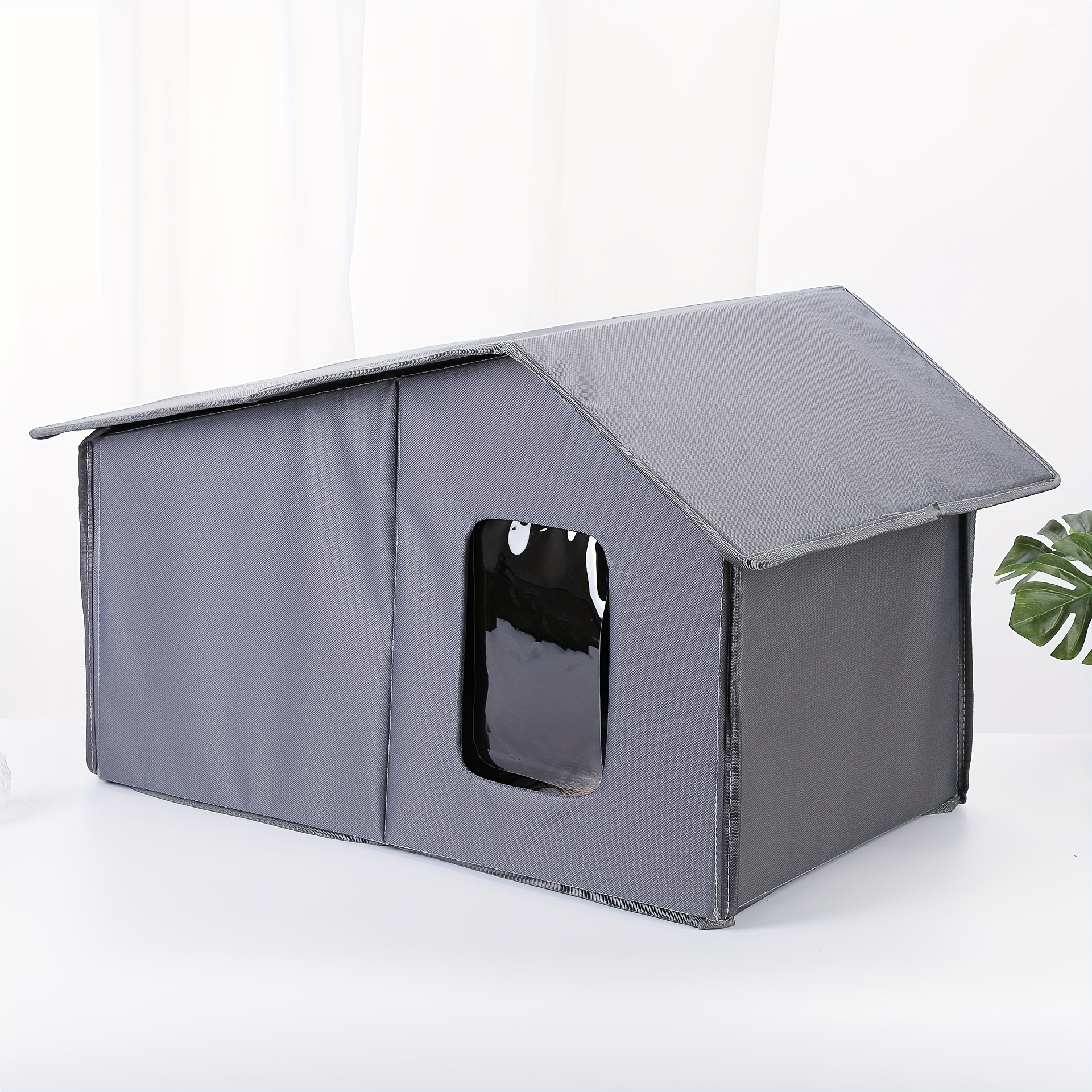 outdoor cat nest dog house waterproof warm cats sleeping cave cat bed for   details 1