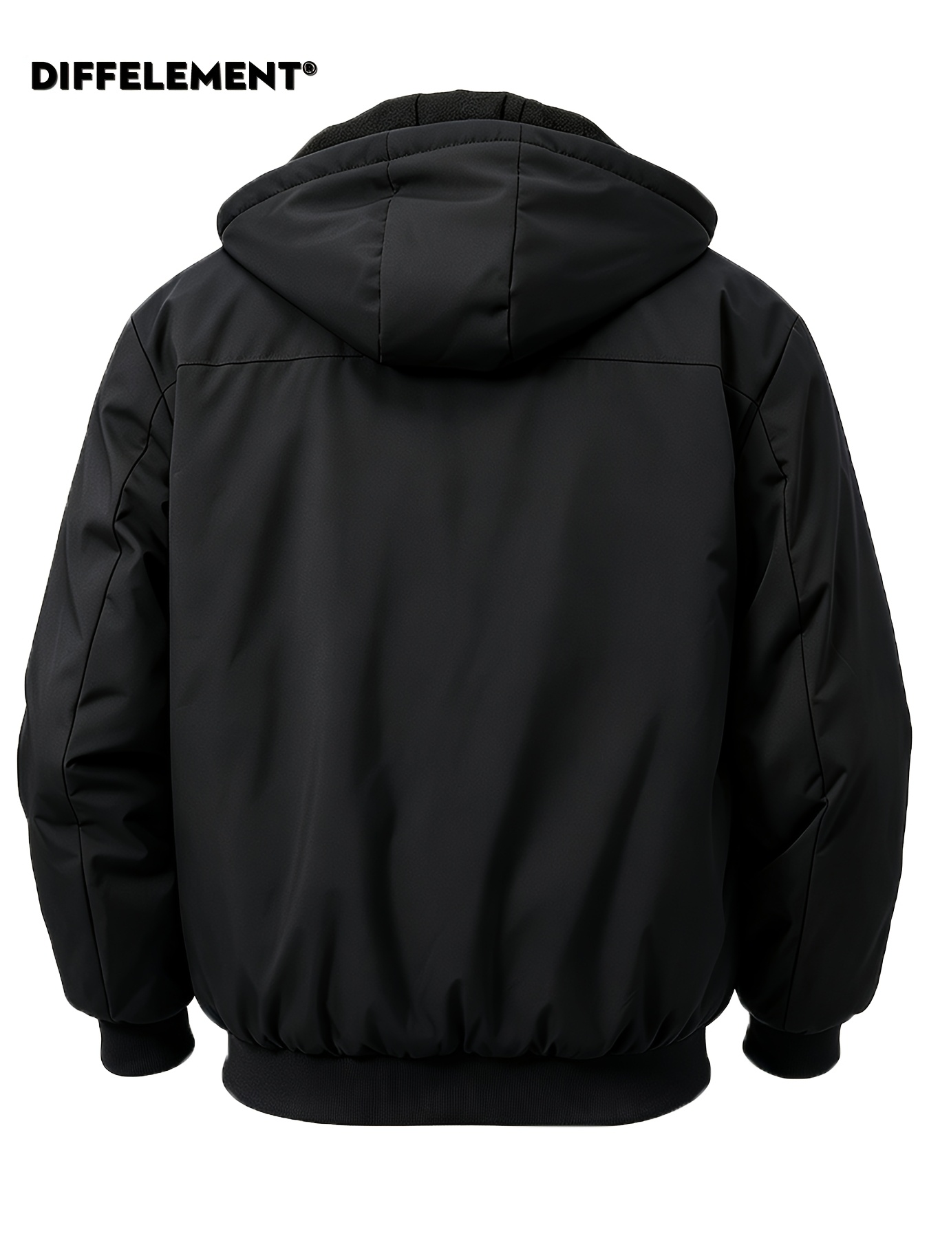 Men's Hooded Padded Winter Jacket with Quilted Design