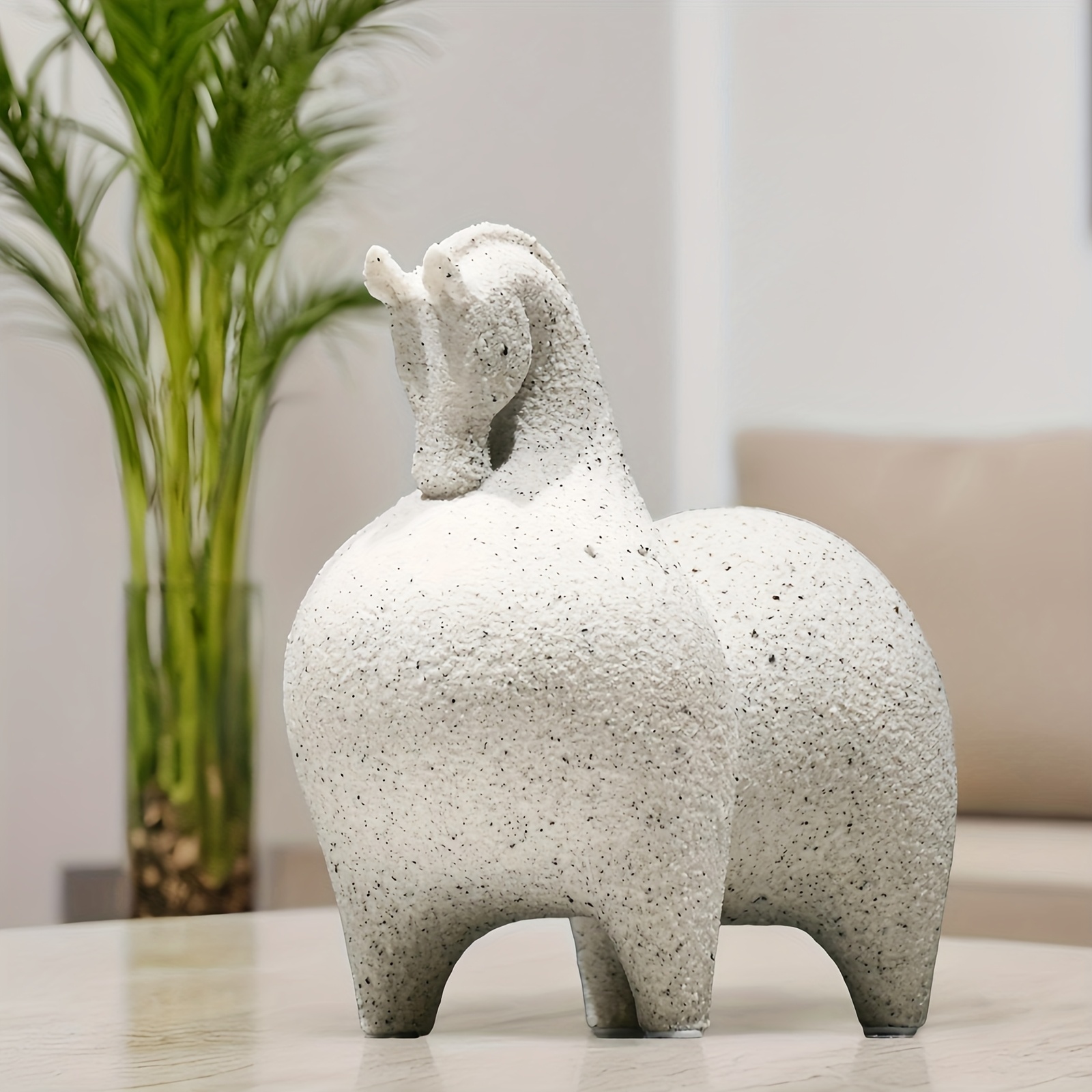 Abstract Horse Decorative Ornament, Christmas Gift, Sandstone Effect Abstract Art Decor for Living Room, Office, Home Decoration, Holiday Gift