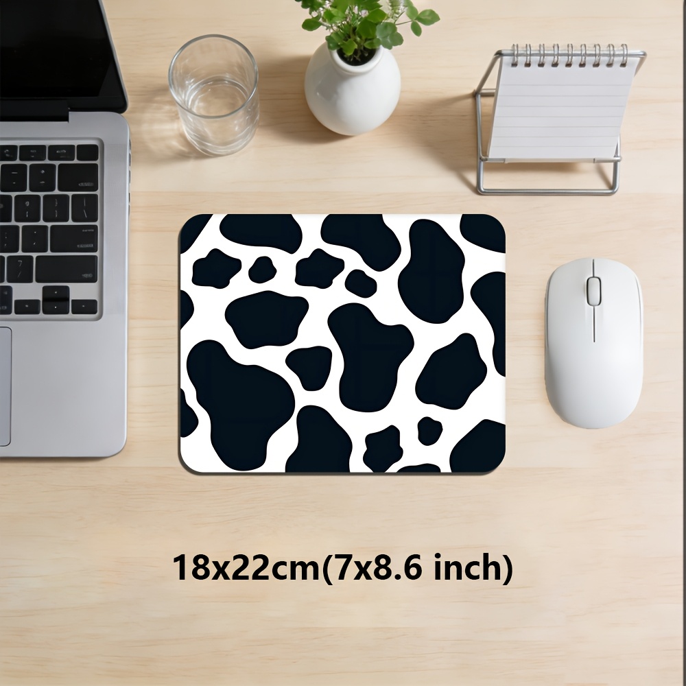 TEMU 1 Mouse Pad Featuring A Black And Pattern, A Easy And , With A Rubber Non-slip Base Suitable For Gaming, High-definition Printed Desk Mat, An