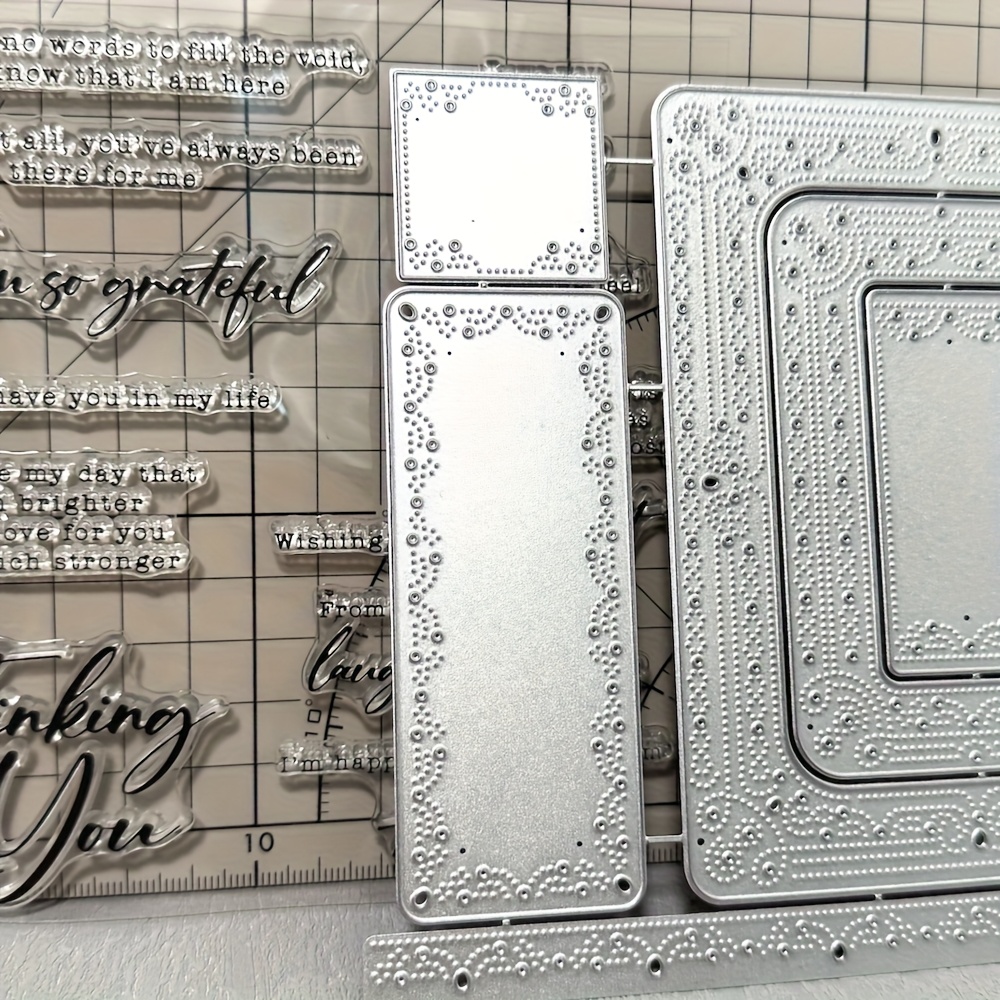 dies and stamp sets sold on Temu United States