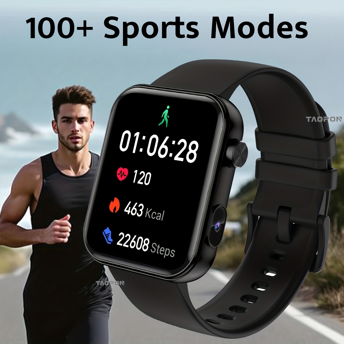 Les montres intelligentes TAOPON pour hommes et femmes sont livrées avec des fonctionnalités telles que la photographie, l'enregistrement audio et la vidéo, équipées d'une caméra intégrée, d'un tracker de fitness de calories et de la surveillance du sommeil.