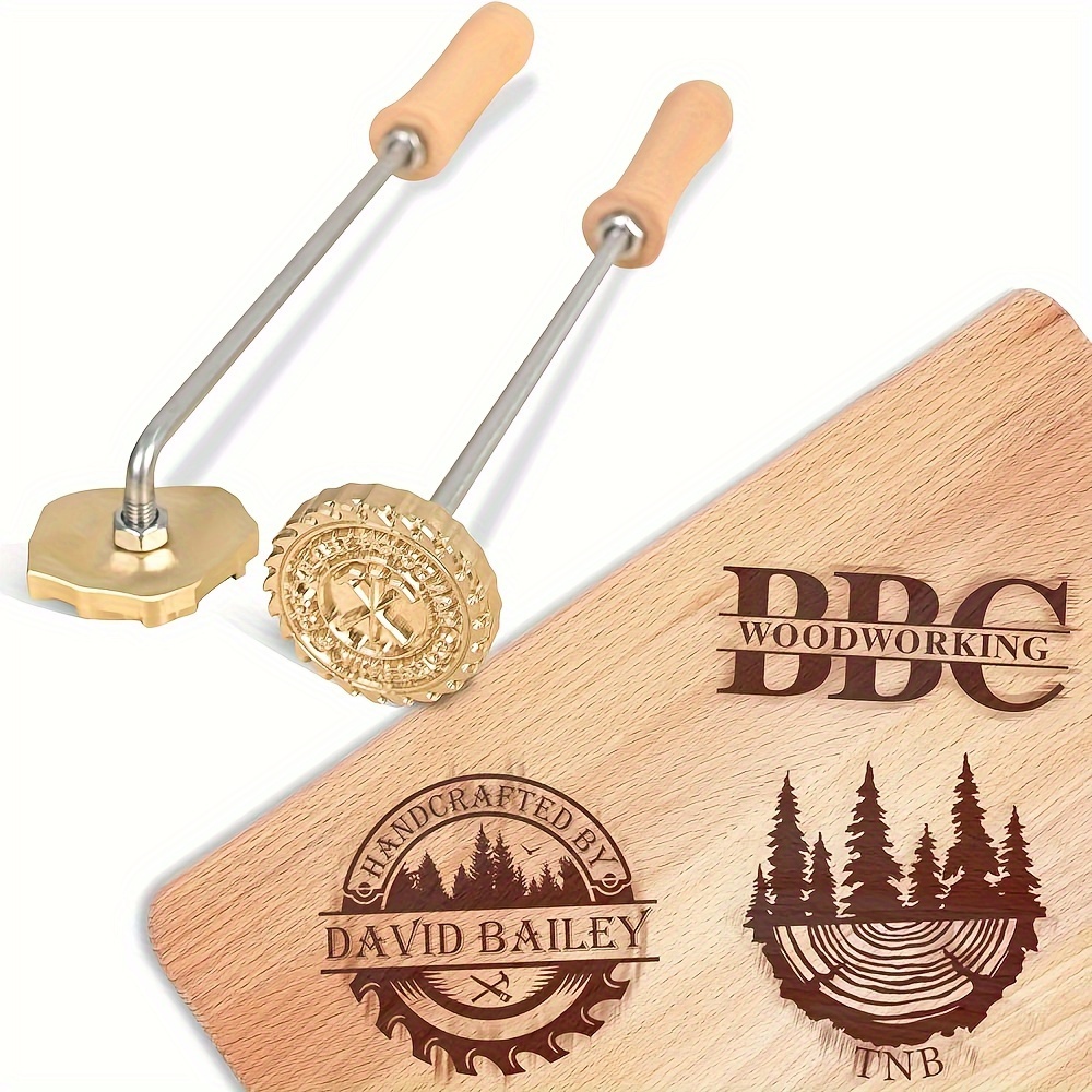 

Custom Logo Branding Iron For Wood - Durable Metal Stamp For Leather & Meat, Perfect For Handcrafted Wedding Gifts & Personalized Designs, Flame Heated By Crawell