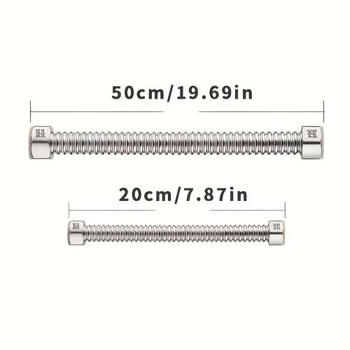 2pcs 50cm 1pc 20cm g1 2 304 stainless steel braided water hoses for toilet water heater random blue yellow
