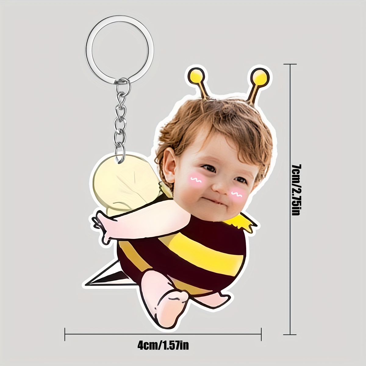 Bee Fabric Keychain