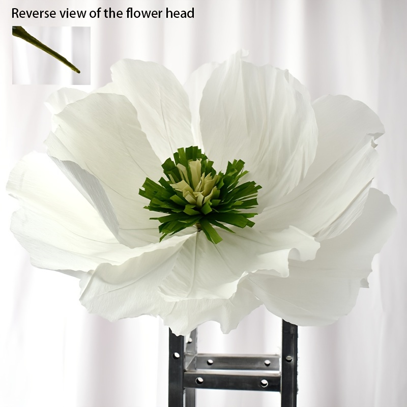 TEMU Grands accessoires de mariage en papier de fleur, sous le nom de vitrine, , décoration de routier, plis à , fleurs d'art en papier, accessoires