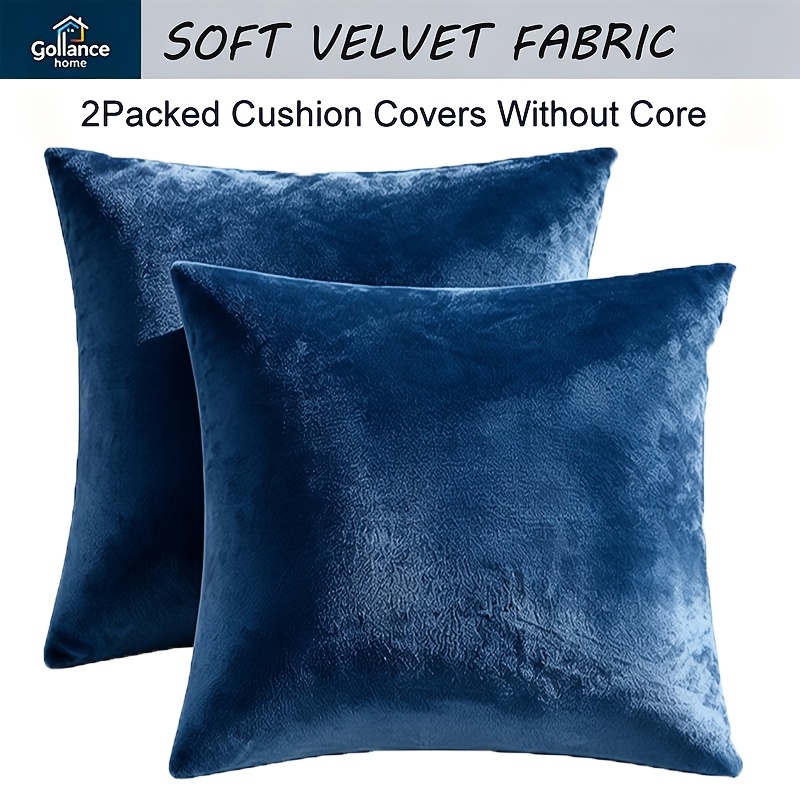 TEMU 2-pack Velvet Decorative Throw Pillow Covers For Sofa Bed, 2-pack Soft Cushion Covers