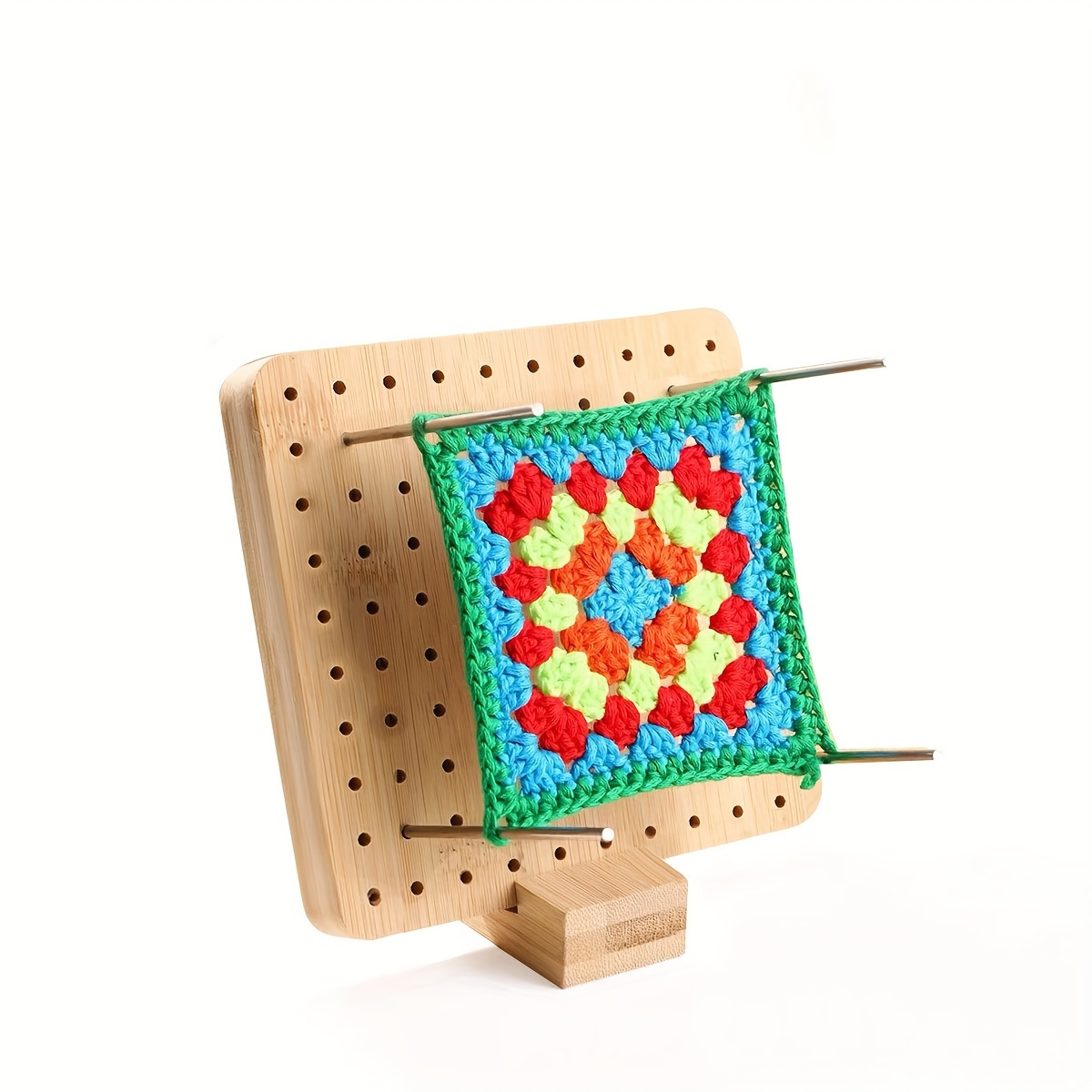 

Bamboo Blocking Board For Knitting And Crochet - 1 Piece Handmade Crafts Shaping Tool With Metal Pins