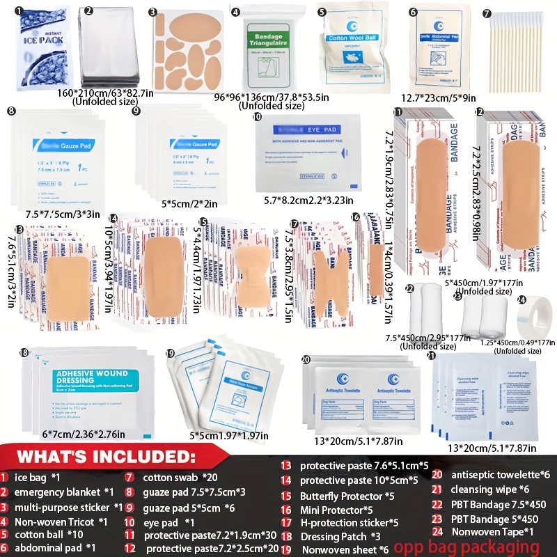 147st första hjälpen kit påse återfyllnadssats väsentliga - Temu Sweden
