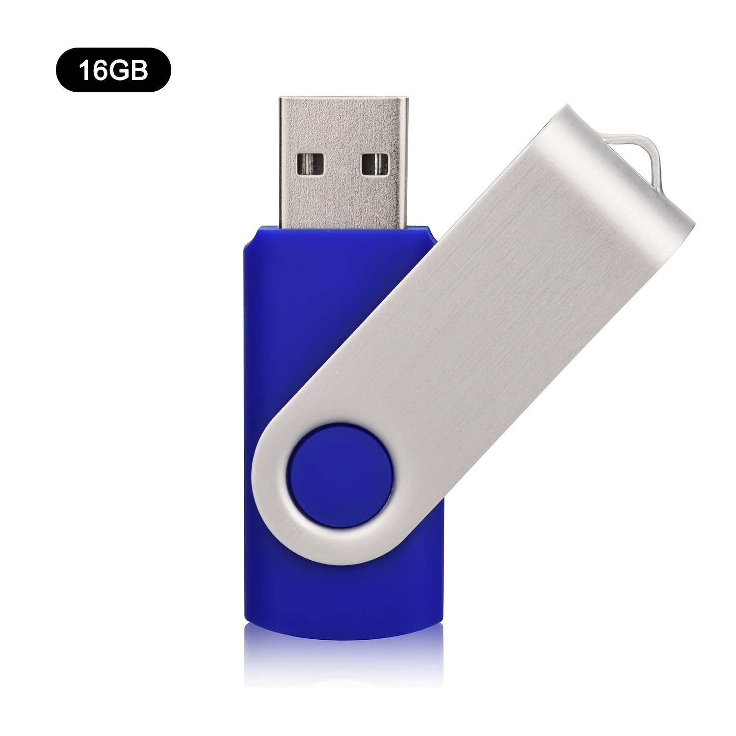 TEMU Vansuny Usb Flash Drives Available In 16gb, 32gb, And 64gb With A Rotating Design, Usb 2.0 Memory Stick, Metal , Featuring An Led Light For Data
