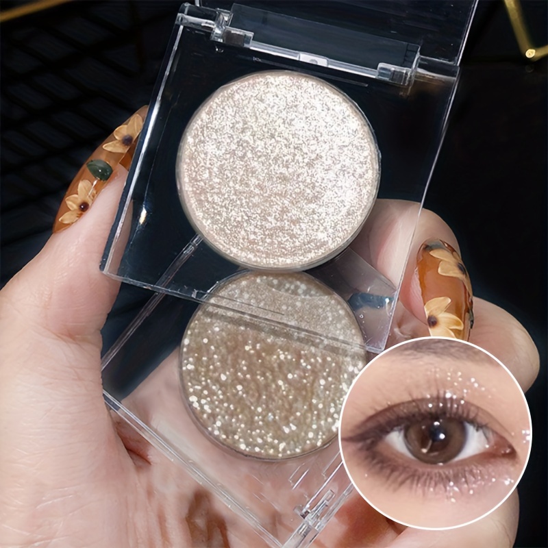 

Glitter Eyeshadow, Monochrome High Shine, Highlighting, Sparkling Powder, Long-lasting, Metallic Shimmer, Makeup For Eyelids & Cheekbones