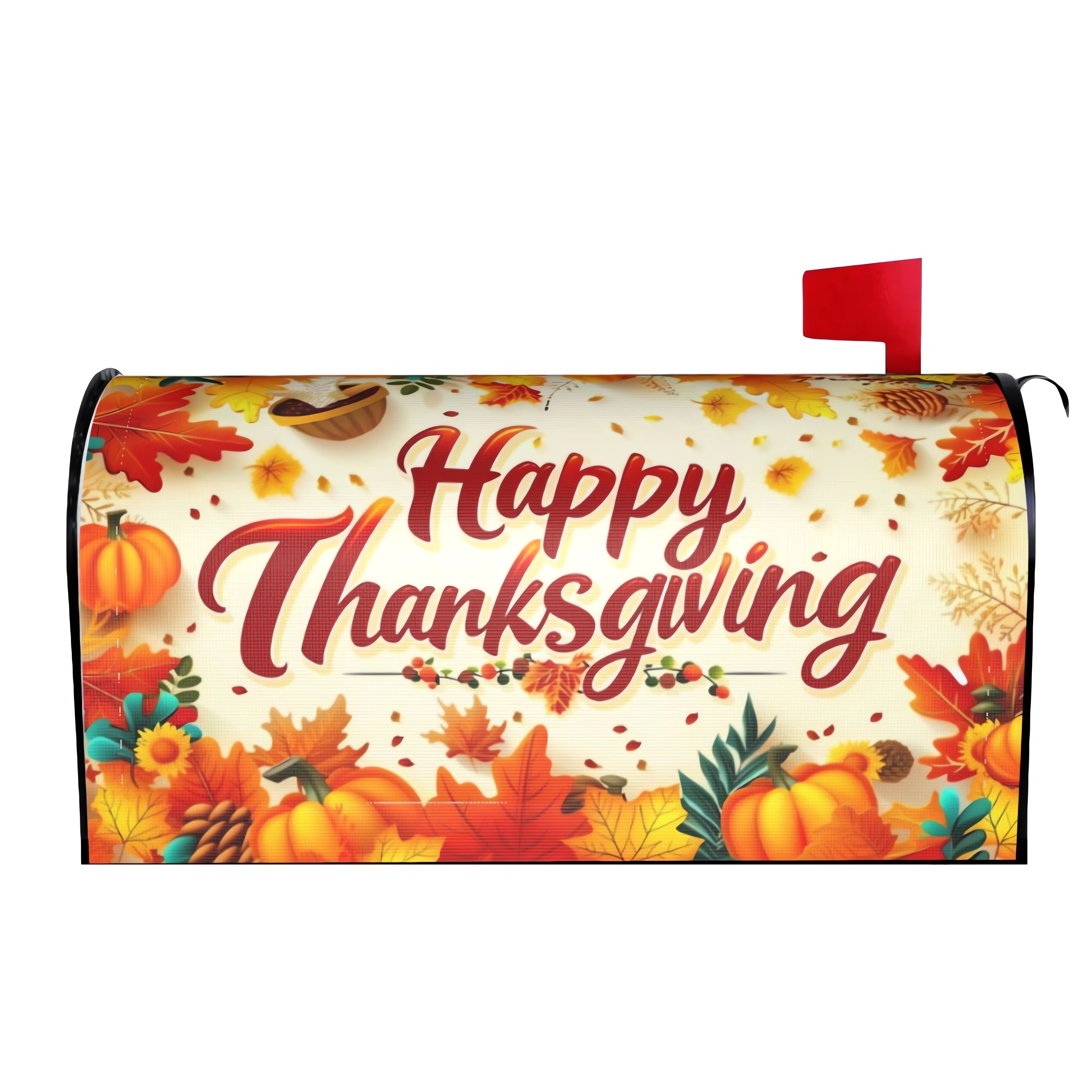 

Thanksgiving Mailbox Cover - 1pc Autumn Harvest Mail Wraps, Festive Outdoor Decor With Pumpkins & Leaves, Durable Weather-resistant Mailbox Decoration For Garden & Yard, Standard Size 18x21 Inches