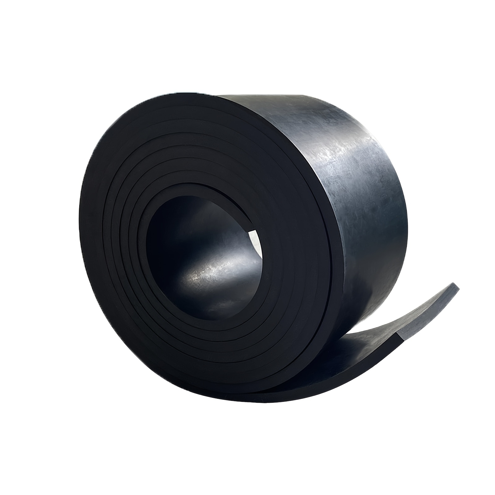 TEMU Bande en Caoutchouc Noir Solide, 3 mm d'Épaisseur, 2,4 Pouces de Largeur x 71 Pouces de Longueur, Idéale pour Joints, Rondelles, Étanchéité,