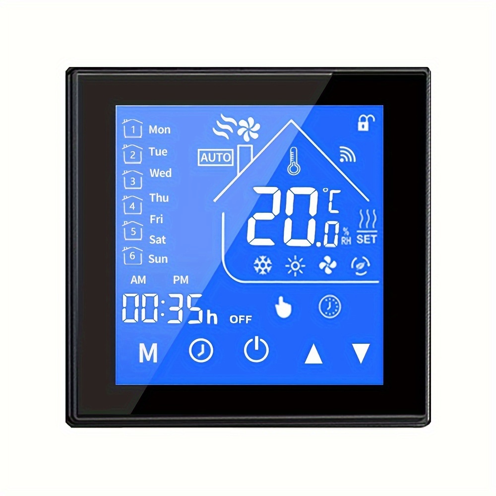 Tuya Smart WiFi Thermostat LCD Touch Screen Electric Heating Thermostat Digital Temperature Controller Supports Google Home Alexa Voice Control
